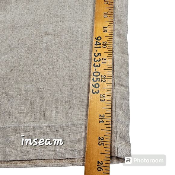 Talbots 100% Linen Cropped Wide Leg Flare Pants Size 16 *Read* - Picture 14 of 14